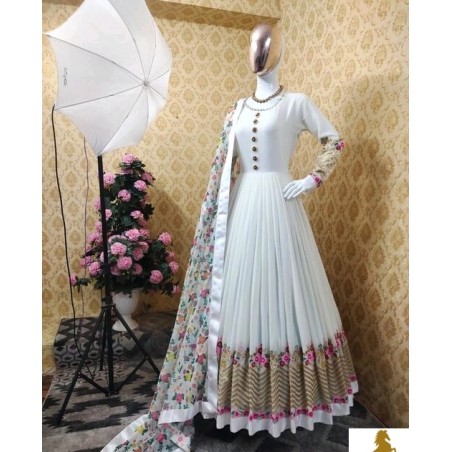 Georgette anarkali full gown