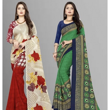 Set of 2 Georgette saree