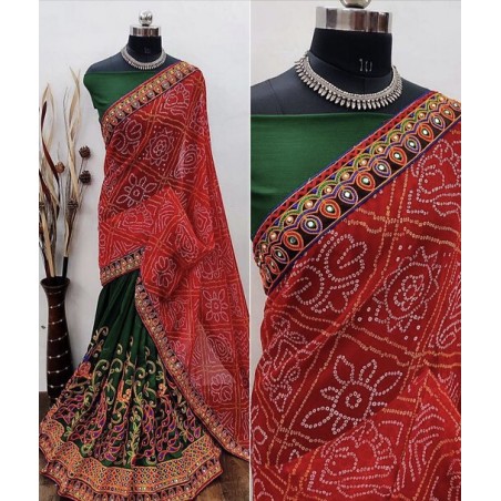 Bandhani Georgette saree