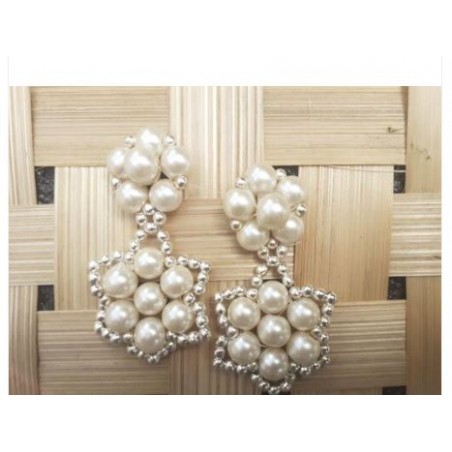 white jhumki earrings